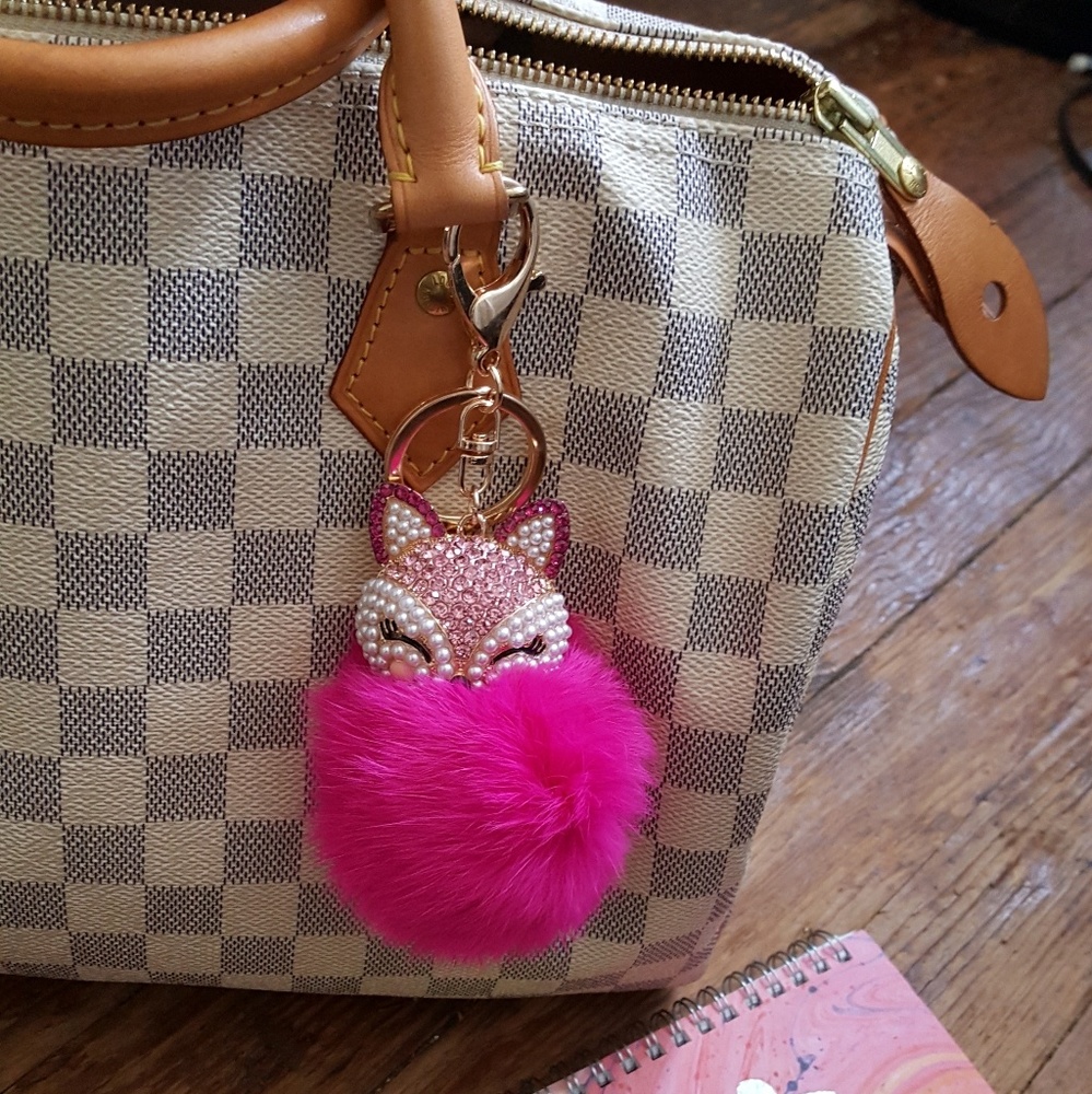 Bling kitty bag charm  -Pink - Picture 5 of 5